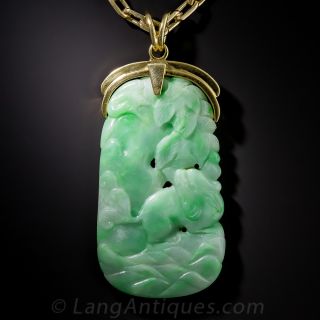 Natural Carved Jade Pendant
