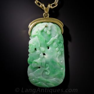 Natural Carved Jade Pendant