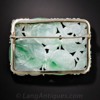 Natural Carved Jadeite Brooch