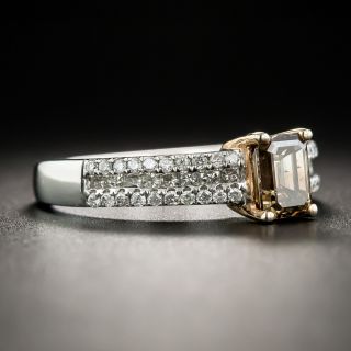Natural Fancy Brown .86 Carat Emerald-Cut Diamond Ring