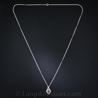 Natural Golden Brown Kite-Shape Diamond Necklace