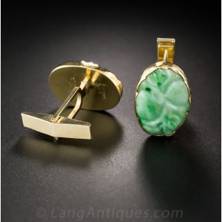 Natural Jade Cufflinks