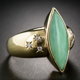 Natural Jade Retro Dinner Ring