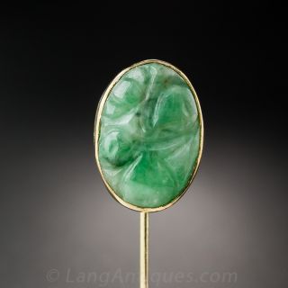 Natural Jade Stick Pin - 2
