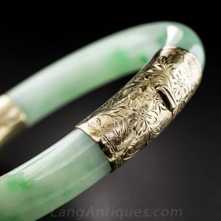 Natural Jadeite Bangle Bracelet - 1