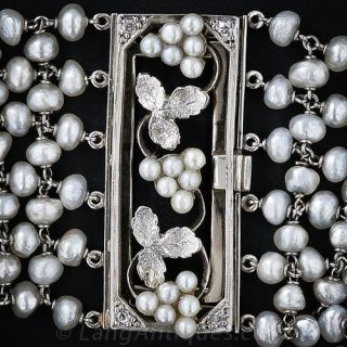 Natural Pearl Mesh Bracelet