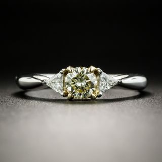 Natural Yellow .43 Carat Diamond Engagement Ring - 2