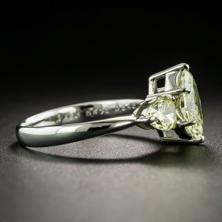 Natural Yellow Diamond Three-Stone Ring - GIA