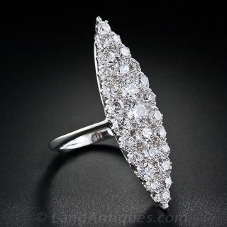 Navette Edwardian Diamond Dinner Ring