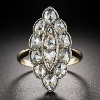 Navette Rose-cut Diamond Dinner Ring