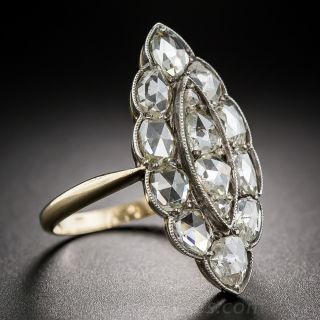 Navette Rose-cut Diamond Dinner Ring