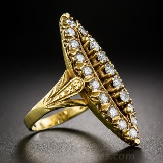 Navette-Shaped Estate Diamond Ring