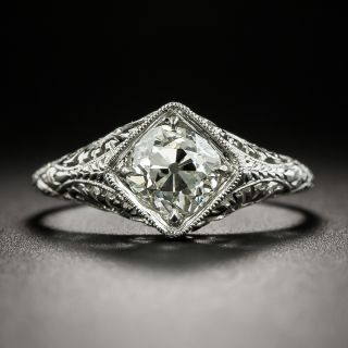 Neoclassical 1.02 Ct. Diamond Platinum Diamond Solitaire - 2