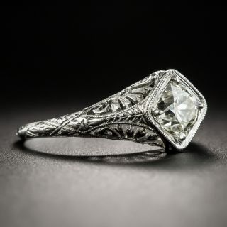 Neoclassical 1.02 Carat  Diamond Platinum Solitaire
