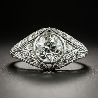Neoclassical 1.48 Carat Diamond Platinum Engagement Ring - GIA K SI1 - 2