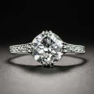 Neoclassical 1.57 Carat Diamond Platinum Engagement Ring - GIA G VVS2 - 1