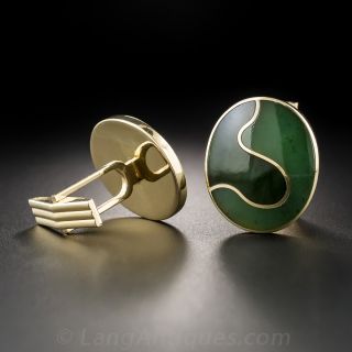 Nephrite Jade Cuff Links