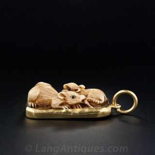 Netsuke Mice Pendent