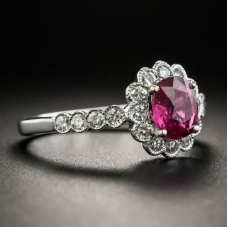No-Heat 1.16 Carat Mozambique Ruby Diamond Ring