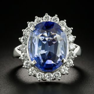No-Heat Ceylon Color-Change 11.80 Carat Sapphire and Diamond Ring - GIA - 1