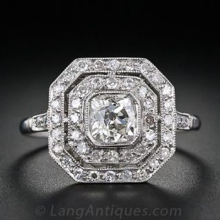Octagonal Antique Diamond Ring