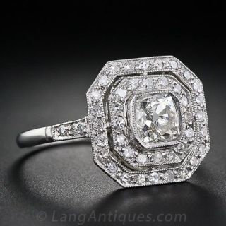 Octagonal Antique Diamond Ring
