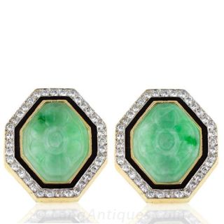 Estate Jadeite Earrings