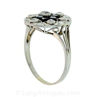 Onyx and Diamond Ring, Circa 1915