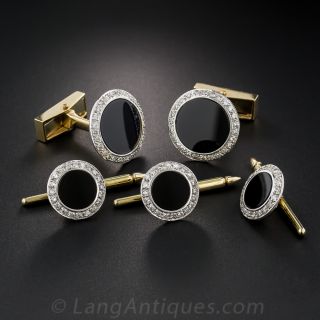 Onyx Diamond Stud Set