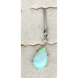 Opal and Diamond Pendant