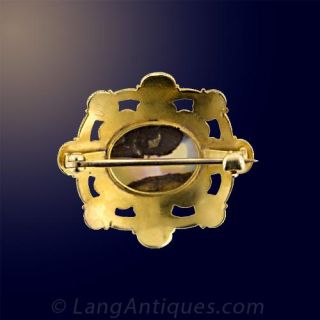 Opal and Pearl Etruscan Revival Pin