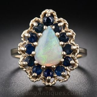 Opal and Sapphire Ring