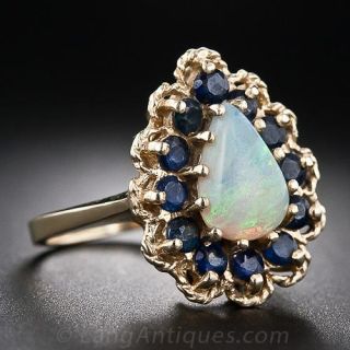 Opal and Sapphire Ring