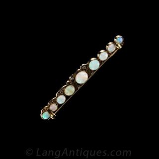 Opal Bead Bar Pin