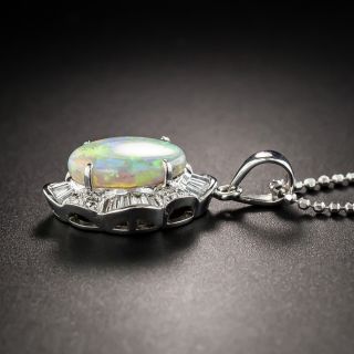 Opal Diamond Drop Necklace