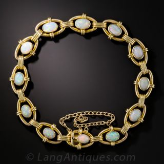 Opal Oval Link Bracelet
