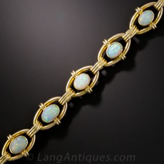 Opal Oval Link Bracelet
