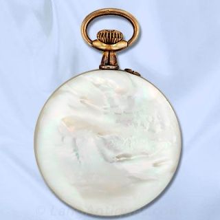 Open Face Mother of Pearl Pocket Watch