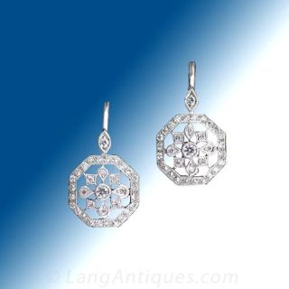 Vintage Diamond Earrings 
