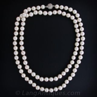 Opera Length Cultured Pearl Necklace