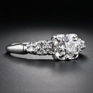 Orange Blossom .55 Carat Vintage Diamond Engagement Ring