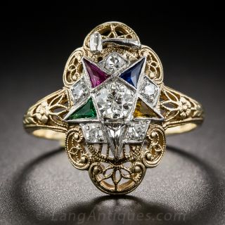 Order of the Eastern Star Masonic Ring