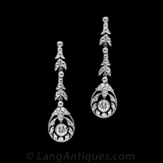 Art Deco Diamond Earrings 