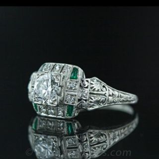 Original Art Deco Diamond Engagement Ring
