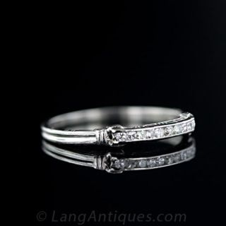Original Art Deco Diamond Wedding Band