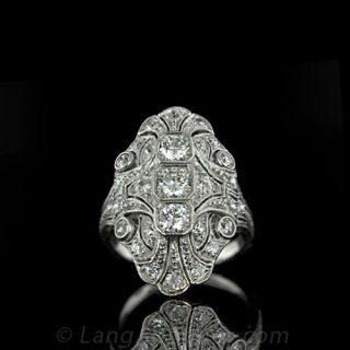 Edwardian Diamond Dinner Ring
Edwardian Jewelry 