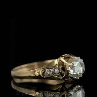 Original Georgian Rose Cut Diamond  Solitaire Ring
