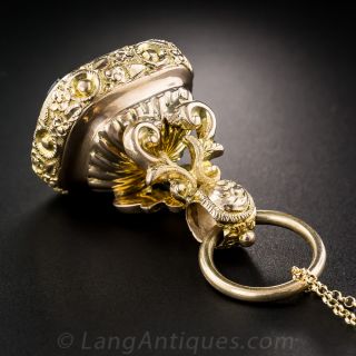 Ornate Bloodstone Fob Necklace