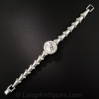 Oscar Heyman Platinum and Diamond Bracelet Watch