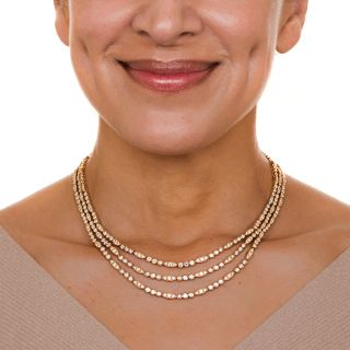 Oscar Heyman Triple-Strand Diamond Necklace - 22 Carats